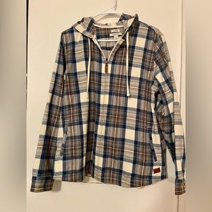 LL BEAN Flannel Hoodie Size Large New W/o tags